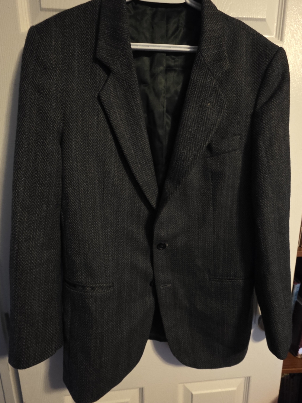 4/$67 Deal! Vintage Tivoli Dark Gray Herringbone Blazer